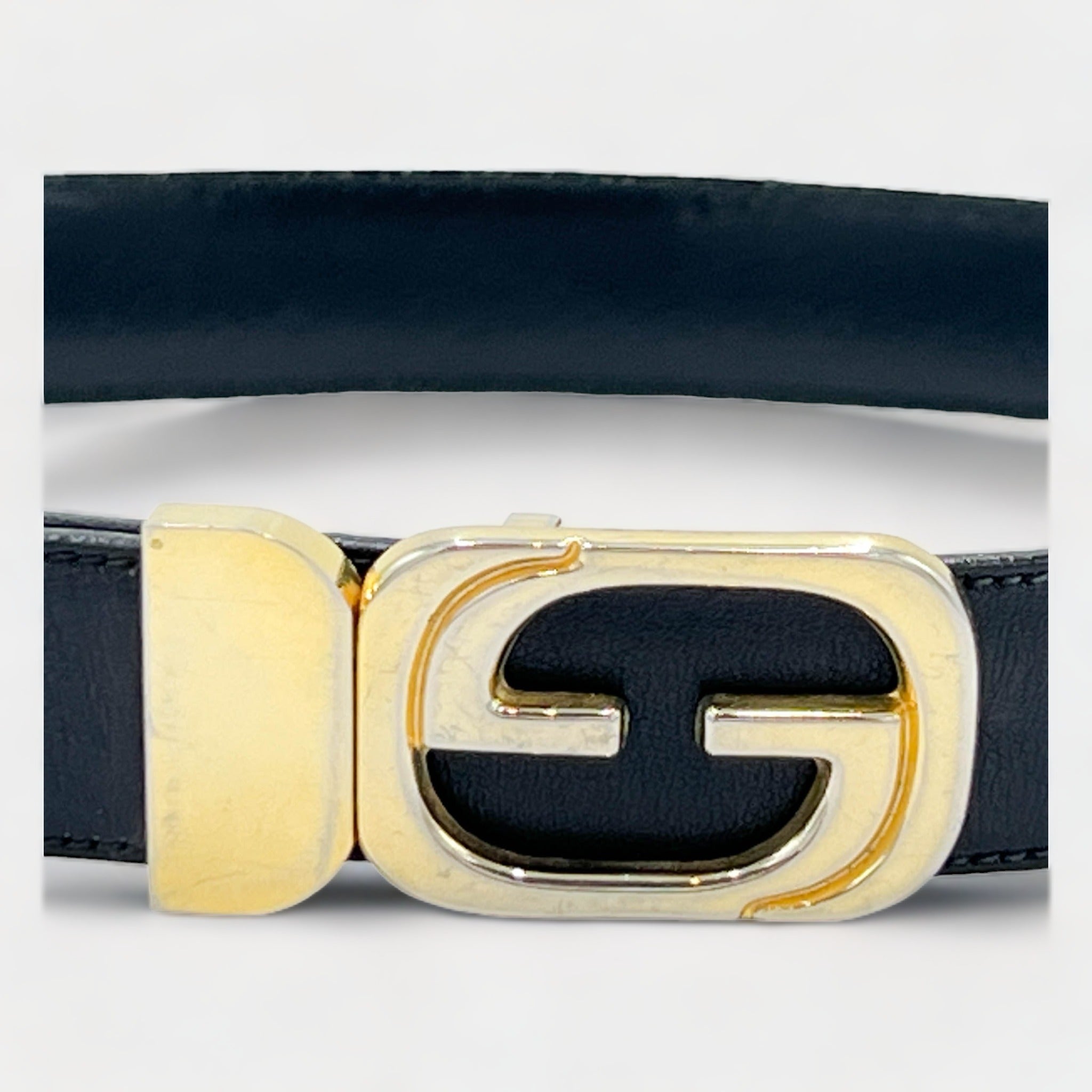 Vintage Gucci Black Leather Belt Small