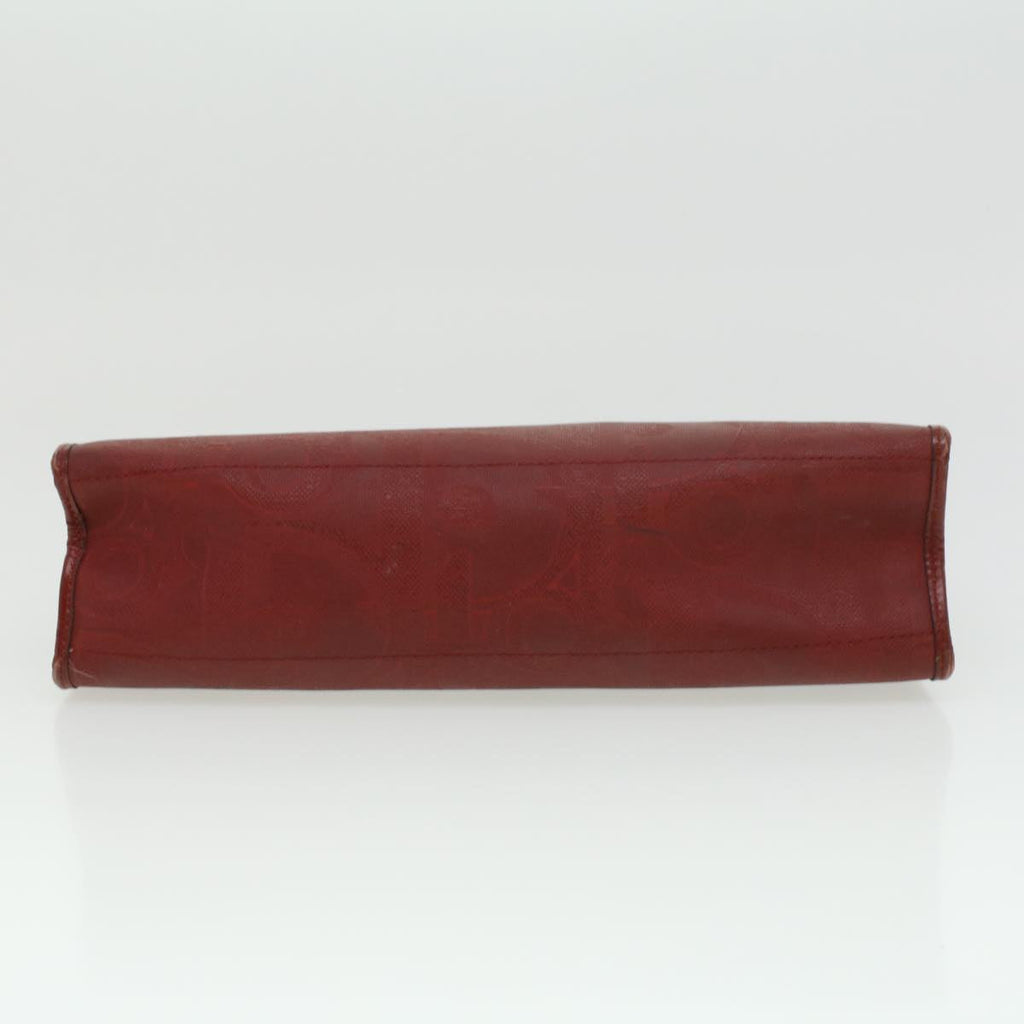 CHRISTIAN DIOR Trotter Canvas Hand Bag Red Auth rd3836