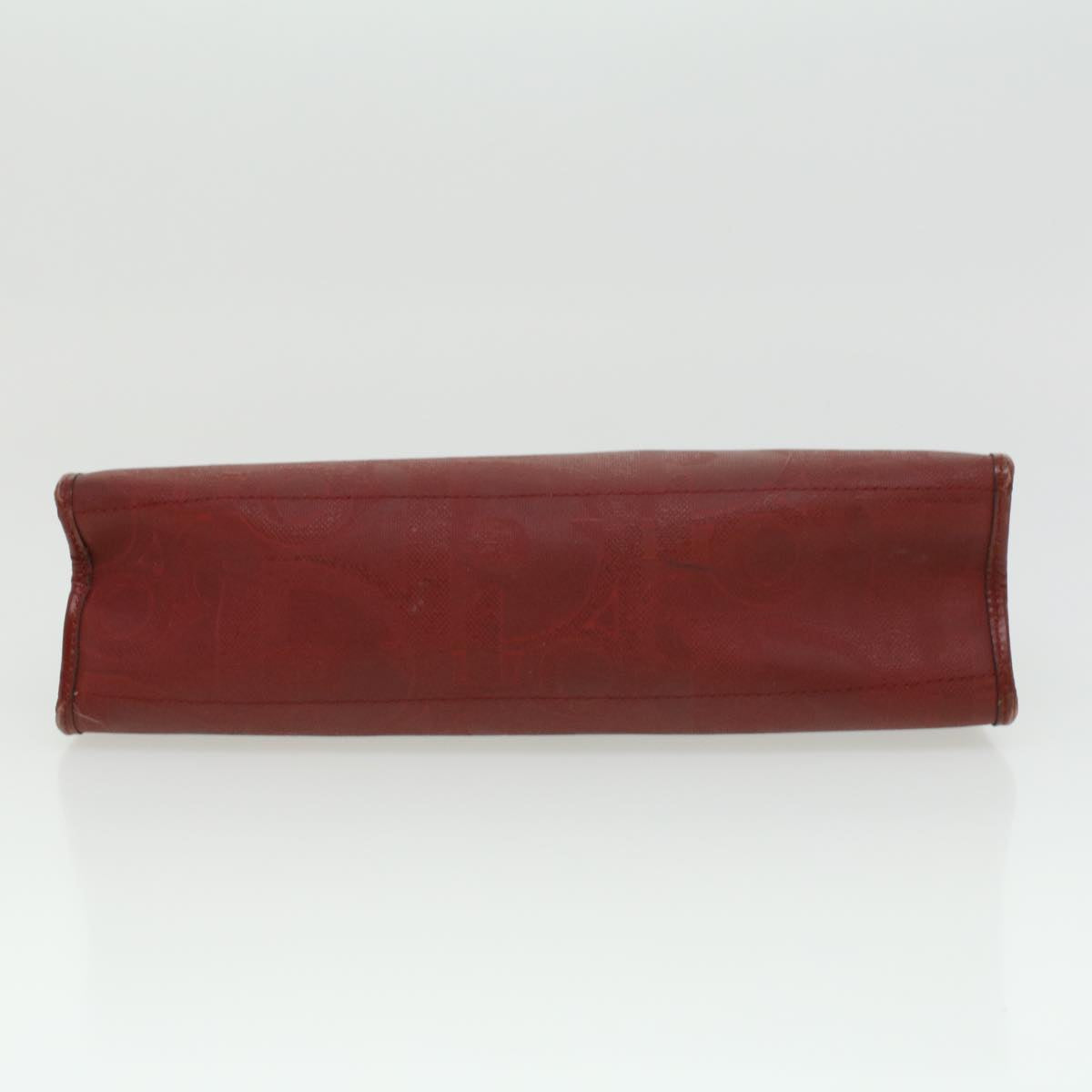 CHRISTIAN DIOR Trotter Canvas Hand Bag Red Auth rd3836