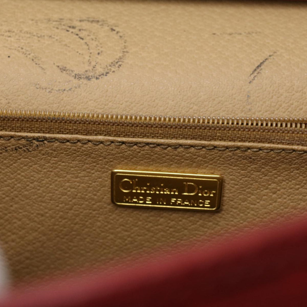 CHRISTIAN DIOR Trotter Canvas Hand Bag Red Auth rd3836