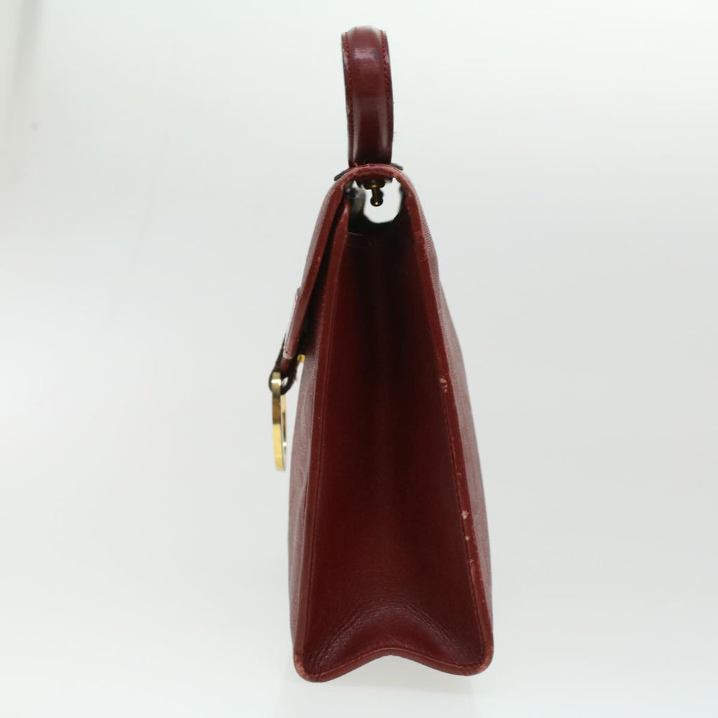 CHRISTIAN DIOR Trotter Canvas Hand Bag Red Auth rd3836