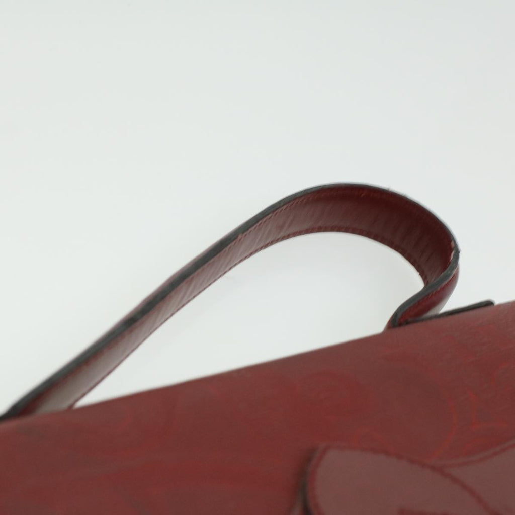 CHRISTIAN DIOR Trotter Canvas Hand Bag Red Auth rd3836