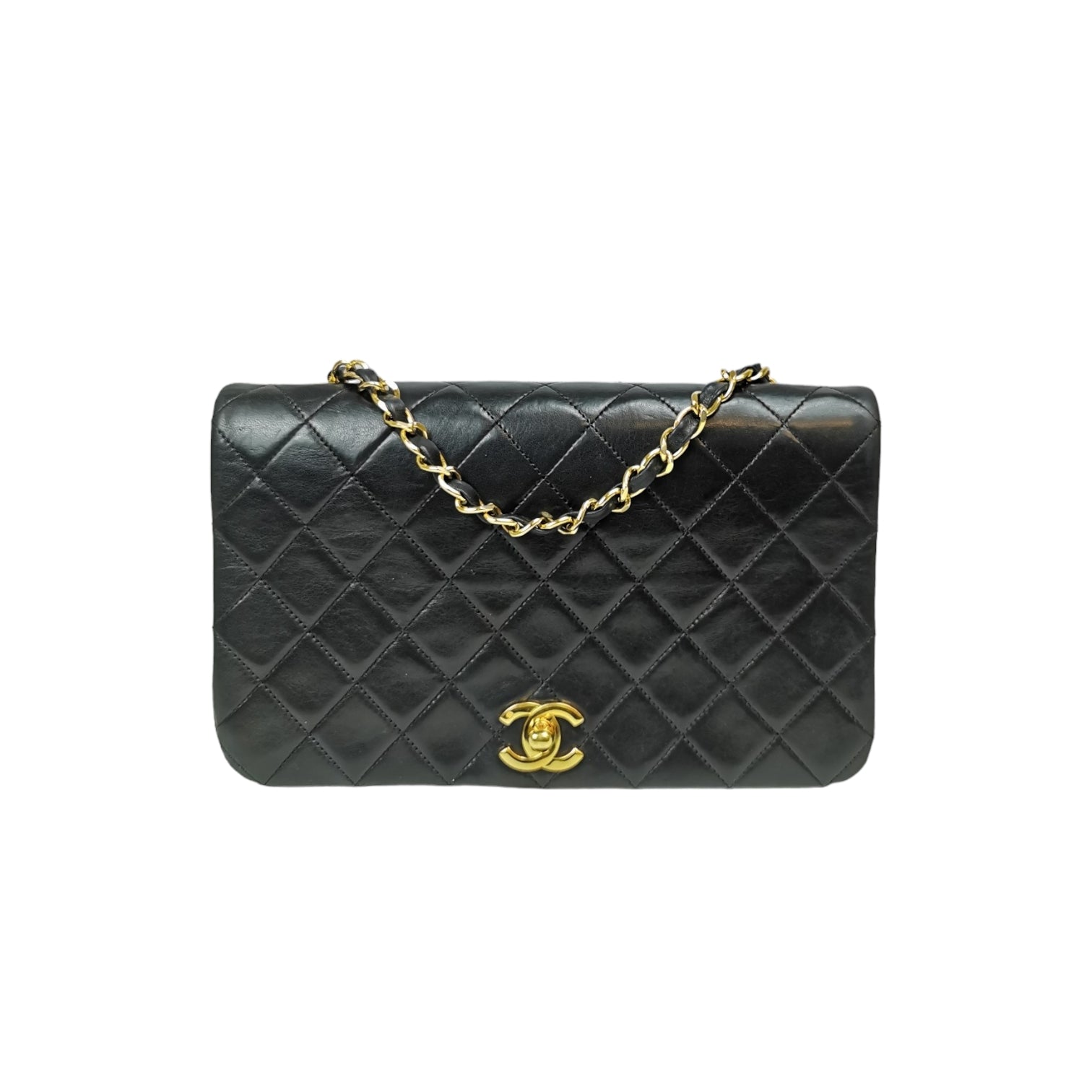 Chanel Full Flap Bag Black Lambskin Gold