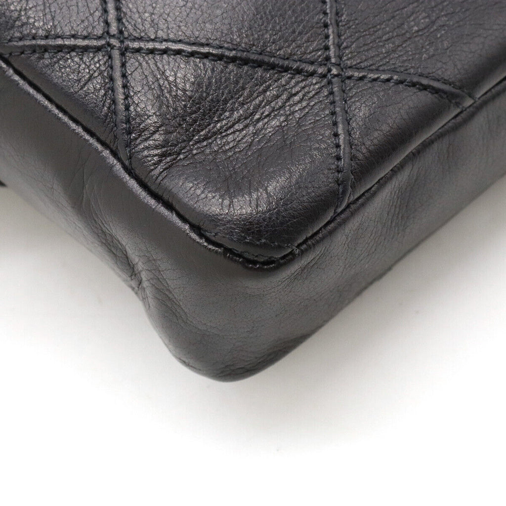 Vintage Chanel Belt Bag Bum Bag Lambskin Leather Black