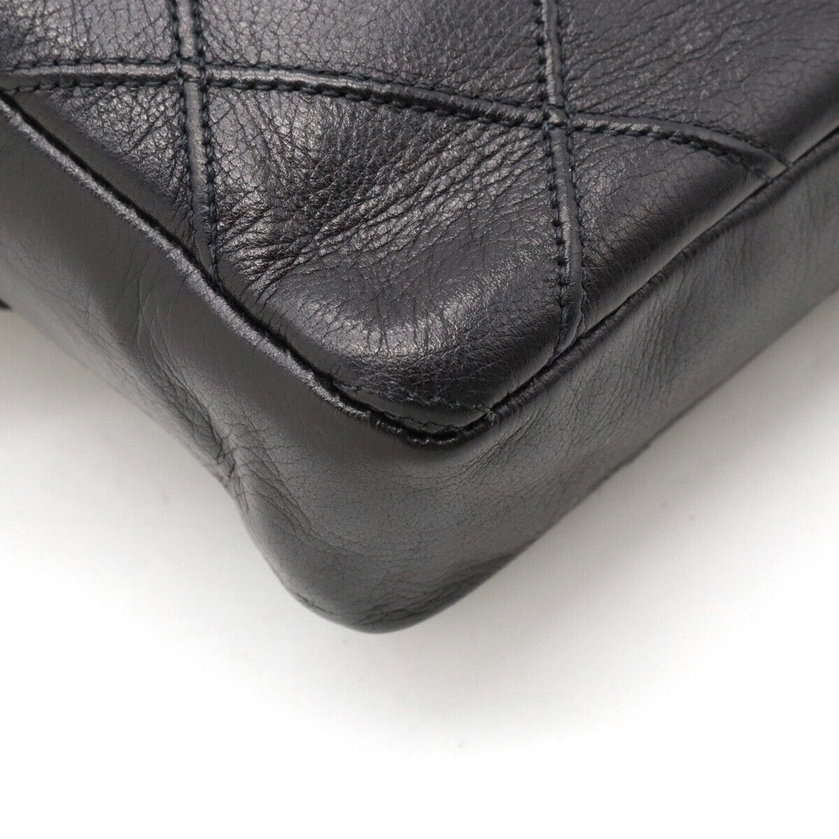 Vintage Chanel Belt Bag Bum Bag Lambskin Leather Black