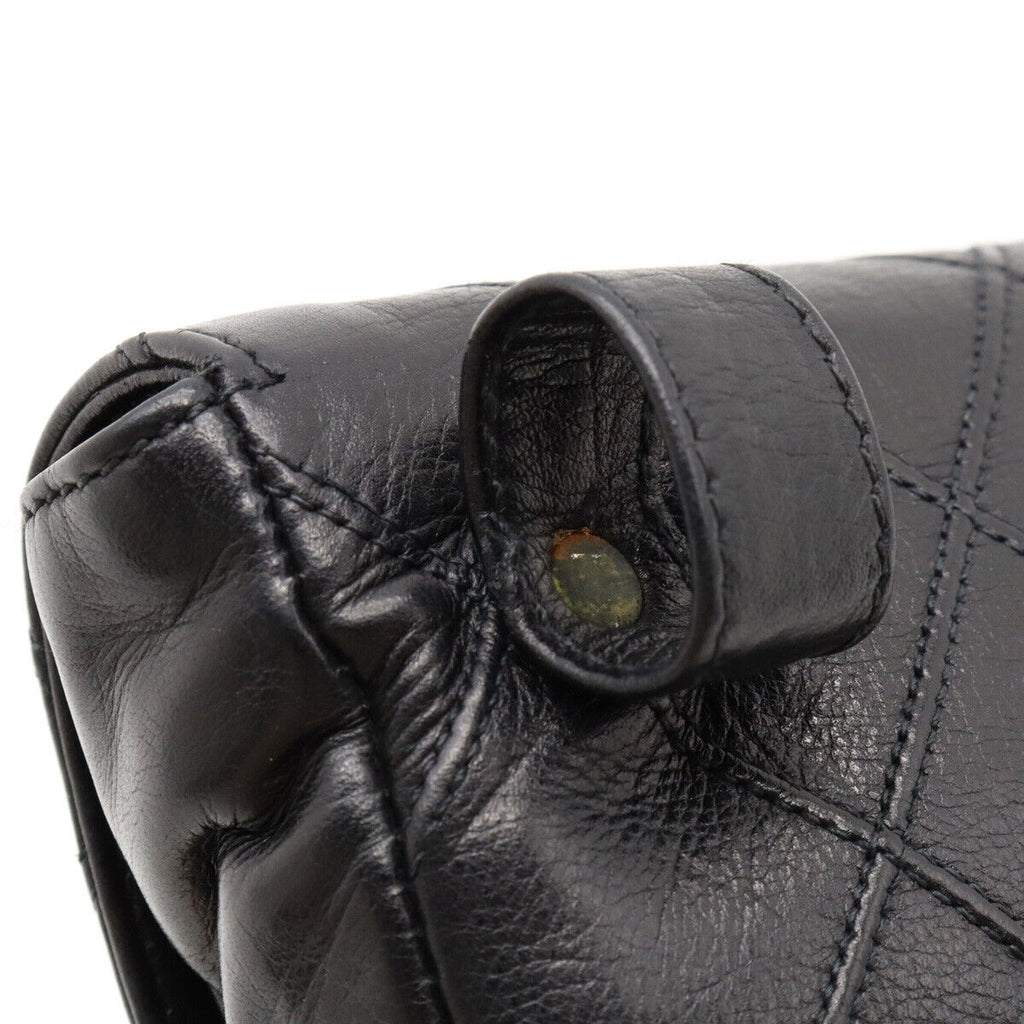 Vintage Chanel Belt Bag Bum Bag Lambskin Leather Black