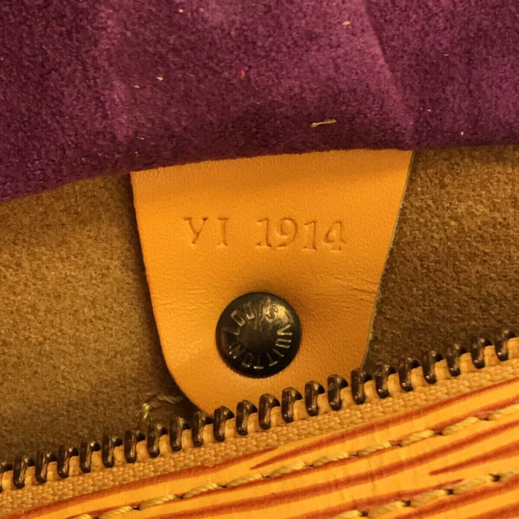 Louis Vuitton Speedy 25 Handbag Yellow Epi Leather M43019
