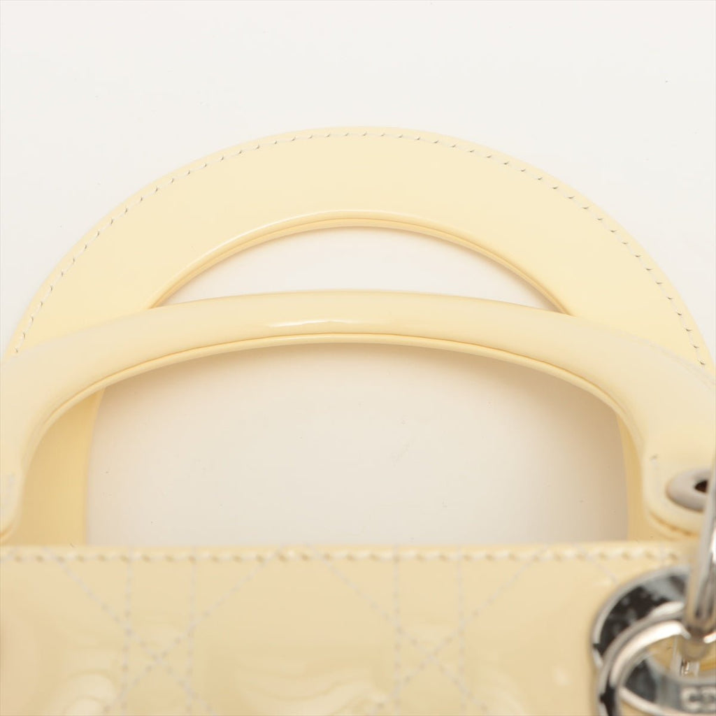 Lady Dior in Beige Cannage Patent leather 2-way