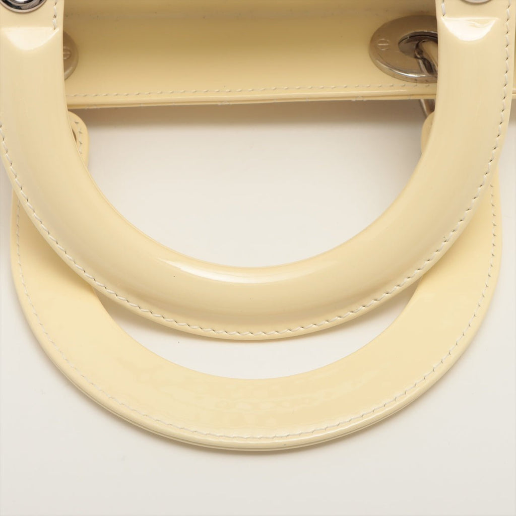 Lady Dior in Beige Cannage Patent leather 2-way