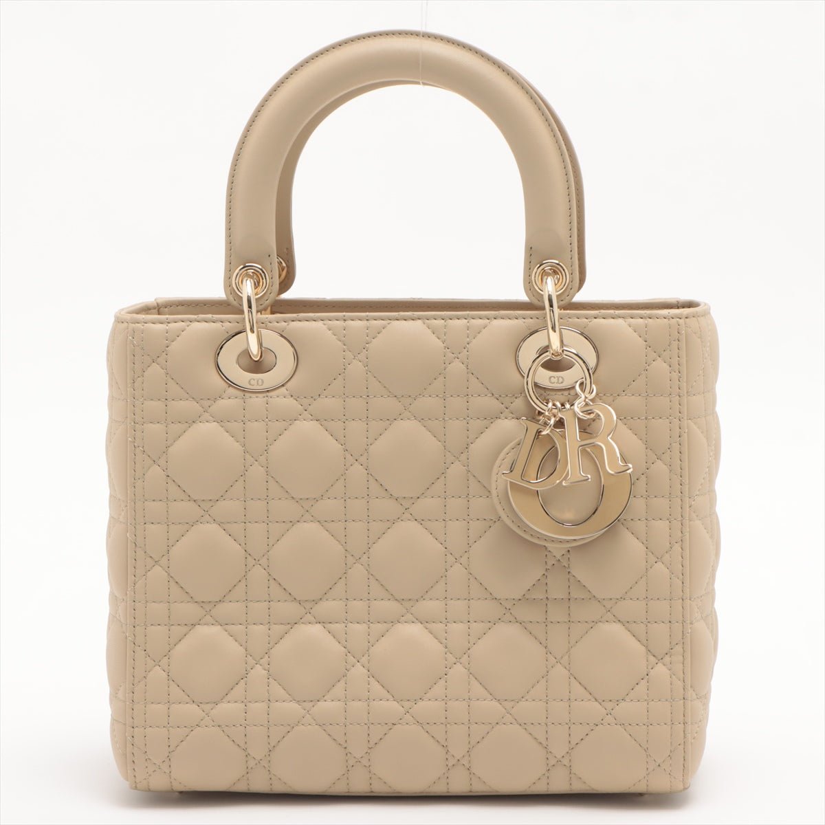 Lady Dior Medium Cannage Leather Beige Bag