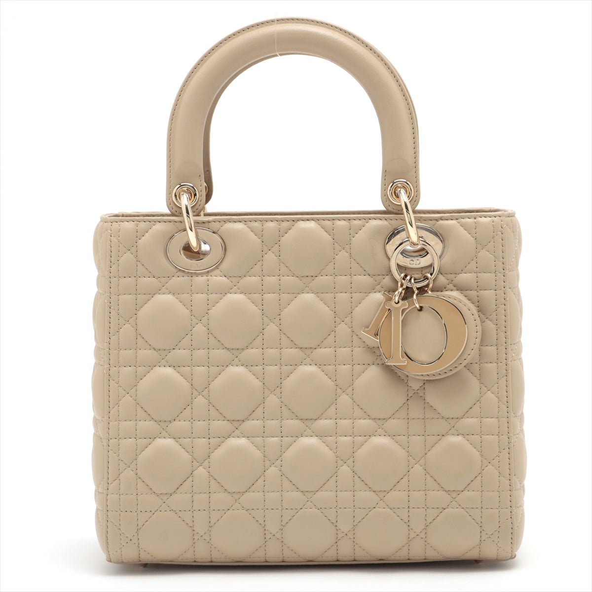 Lady Dior Medium Cannage Leather Beige Bag