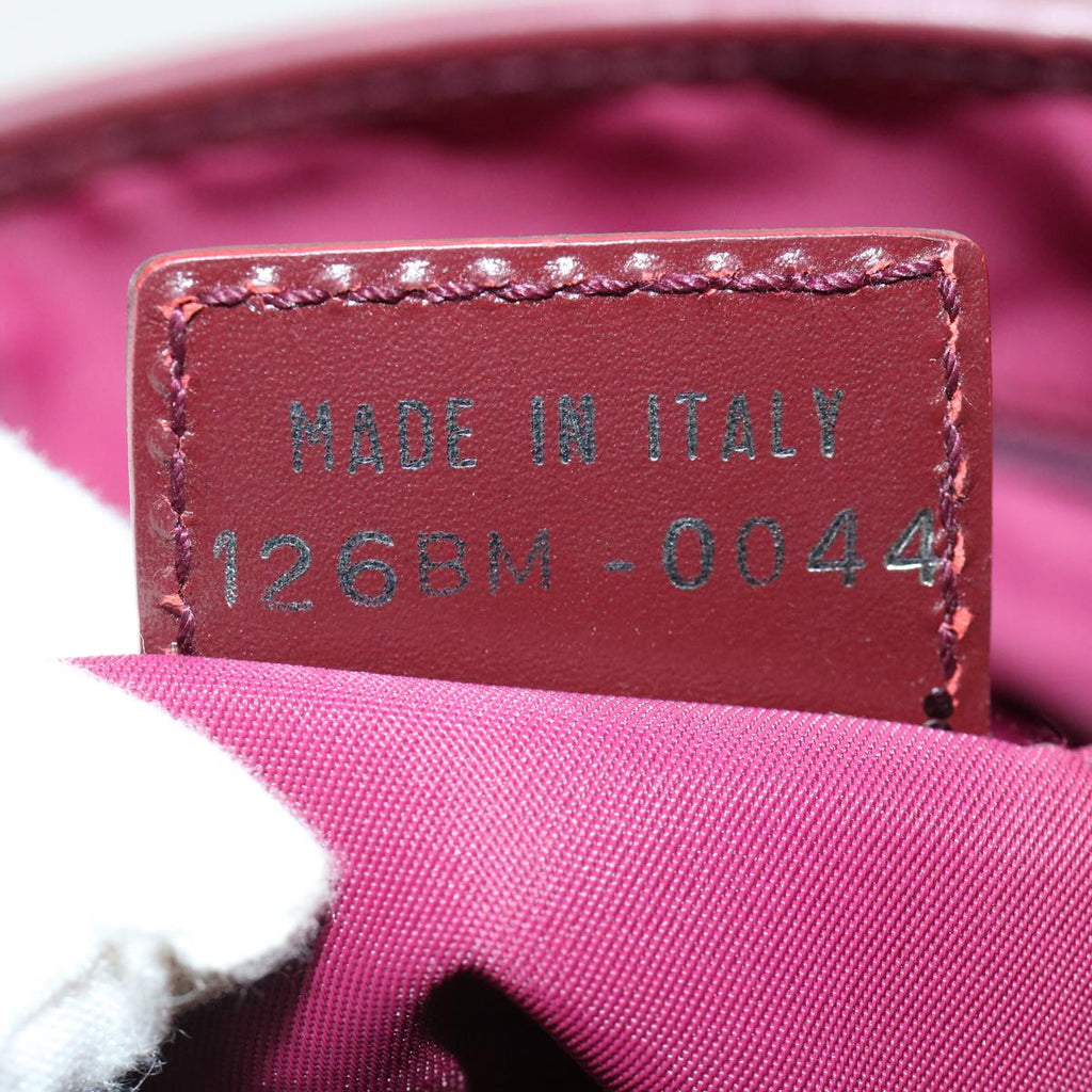 CHRISTIAN DIOR Trotter Canvas Tote Bag Red Auth tb175