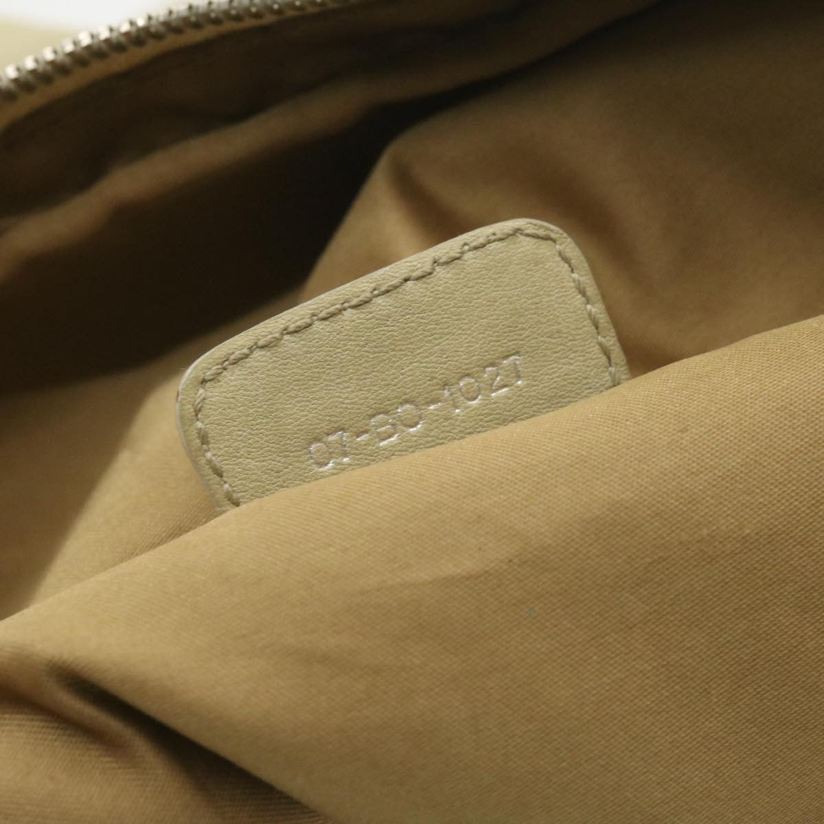CHRISTIAN DIOR Shoulder Bag Leather Beige Auth rd1285
