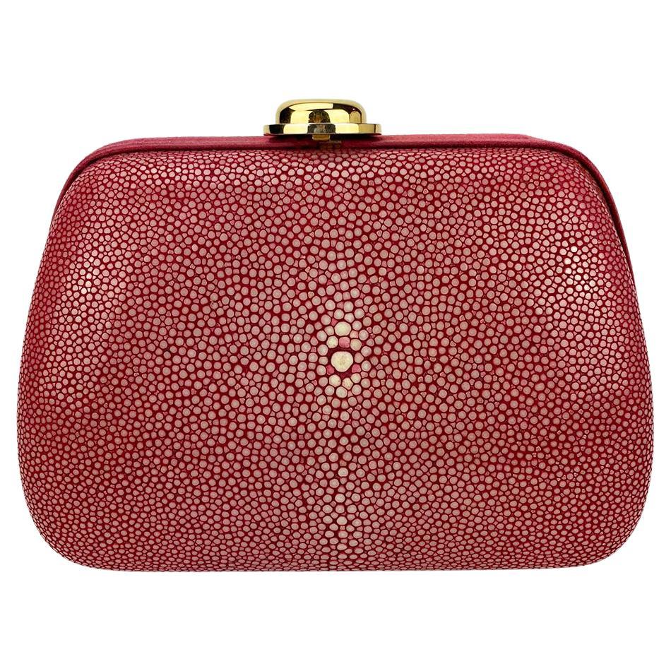 CHRISTIAN DIOR Pink Galuchat Stingray Clutch