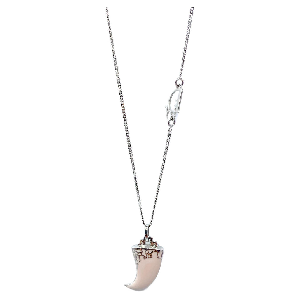 Vintage Dior Pendant Necklace Y2K Silver Plated