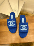 chanel Women's Mules Blue For Women 1.5in/4cm