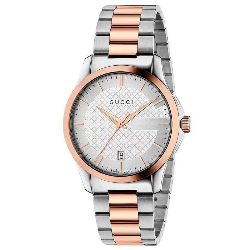 Gucci G-Timeless Ladies Two-Tone Watch YA126473