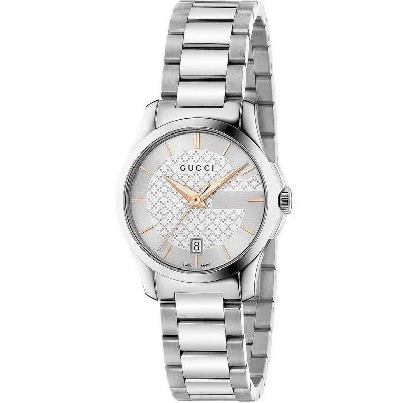 Gucci G-Timeless Ladies Silver Watch YA126523