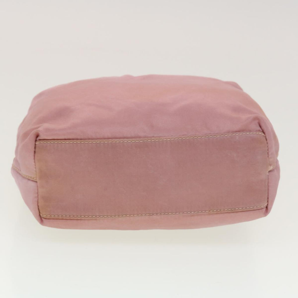 CHRISTIAN DIOR Maris Pearl Hand Bag Nylon Pink Auth yb139